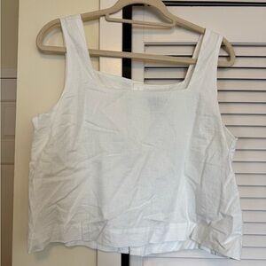 White Women's Cropped Tank Top